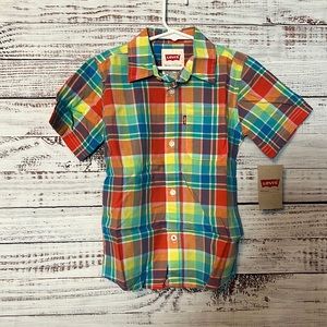 Levi Multicolored Boys button up Shirt size 4-5 years